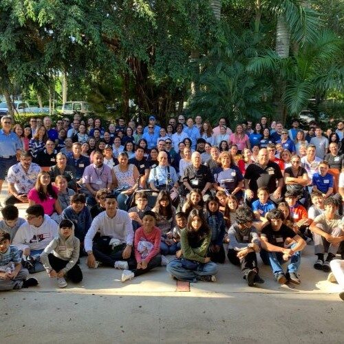 Group of families sitting down