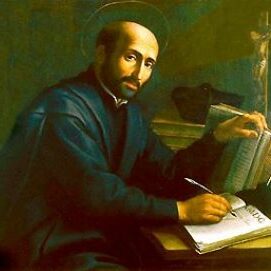 San Ignacio de Loyola escribiendo